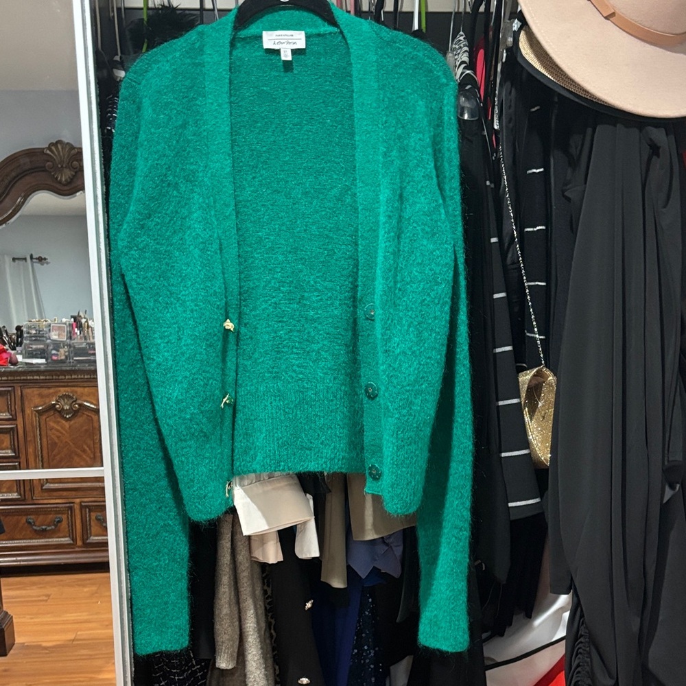 & Other Stories Emerald Green Cardigan